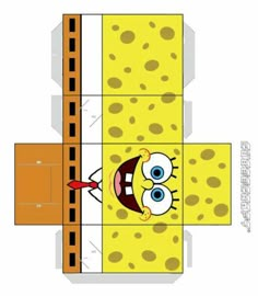 an image of spongebob paper toy