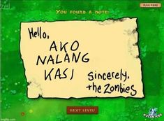 a piece of paper with writing on it that says hello, ako naalang was