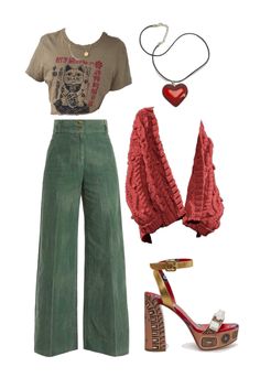 Red
Green
Trousers
Cardigan
Heart
Glass
Necklace
Outfit
Style
Inspo Infp Outfits, Modern Bohemian Outfits, Female Gaze Outfits, Red And Green Outfit, Female Gaze, Teacher Outfit, Hippie Outfits, Red Outfit