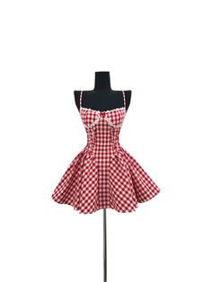 Red Coquette Plaid Mini Dress Country Vibes, Plaid Mini Dress, Dress Occasion, Red S, Denim Romper, Activewear Sets, Maxi Dress Formal, Flower Beads, Red Mini Dress