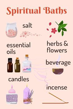 Bath Cleanse Ritual, Spiritual Bath Recipes Cleansing, Spiritual Bath Recipes, Bathing Aesthetic, Spiritual Recipes, Bath Spells, Witchy Bath, Spiritual Accessories