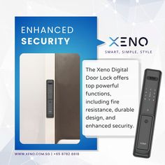 the xeno digital door lock offers top powerful functions, including fire resistance and enhanced security