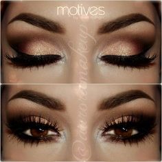 Prom Makeup For Brown Eyes, Wedding Eyes, Wedding Hairstyles And Makeup, Wedding Eye Makeup, Makeup Tip, Smoky Eyes, Makijaż Smokey Eye, Makeup Goals, Makati