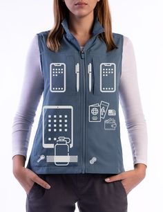 Keep your cool when the heat is on! Our Featherweight Vest is the lightest weight vest we've ever made, yet we didn't sacrifice an ounce of functionality. The 16 pockets and compartments eliminate the need to carry a purse or bag. You'll have easy access to all of your essentials in this stylish vest. Travel Vest, Weight Vest, Weighted Vest, Cadet Blue, Vest For Women, Weights For Women, Clothes Women, Keep Your Cool, Female Travel