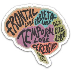 a sticker with words written in different languages on it, including the names of various types