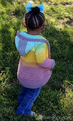 Ravelry: Child Size Hooded Cardigan pattern by Ashlea Konecny Campfire Cardigan Crochet Pattern, Cardigan Video, Hooded Cardigan Pattern, Crochet Boys, Crochet Baby Poncho, Crochet Baby Sweaters, Hood Pattern, Crochet Hoodie, Crochet Sweater Pattern Free