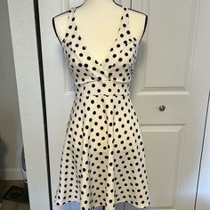 I Absolutely Love This Dress, But It Is Time To Rotate It Out! Bought Brand New From Pink Lily Boutique. Soft And Flowy! Polka Dot Sleeveless Lined Dress, Polka Dot Fitted Sundress, Polka Dot Sleeveless Mini Dress For Date Night, Fitted Polka Dot Sundress, Polka Dot Fitted Dress For Day Out, Fitted Polka Dot Dress For Day Out, Polka Dot V-neck Sundress, Chic A-line Mini Dress In Polka Dot, Chic A-line Mini Dress With Polka Dots