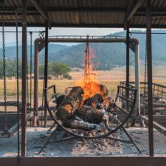 an open fire pit in the middle of nowhere