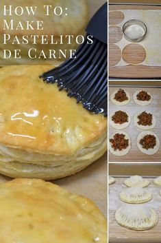 how to make pastelitos de carne with cheese and seasoning on top