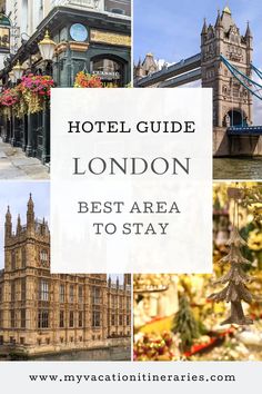 the london best area to stay is featured in this postcard with text overlay