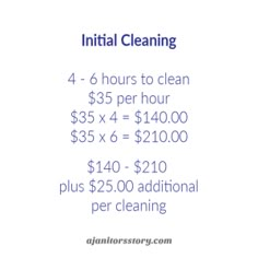 an image of a cleaning checklist with the words initial cleaning