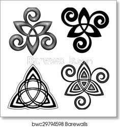 four different designs in black and white