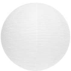 a round white paper lantern on a white background