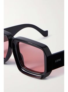 Loewe Paula's Ibiza, Big Glasses, Black Sunglasses Square, Lens Logo, Fashion Eye Glasses, Stylish Glasses, Acetate Sunglasses, Eyewear Brand, Eyewear Womens