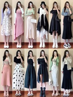 Korean Style Girly Dress, Japan Fashion Casual, Korea Outfit, Modest Girly Outfits, Korean Outfit Street Styles, Korean Fashion Outfits