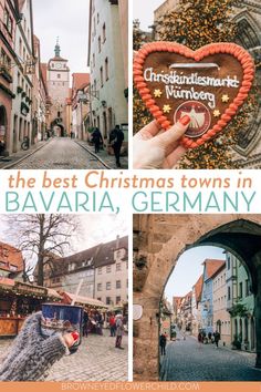 the best christmas towns in bavaria, germany with text overlaying it