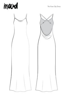 the back and side view of a dress