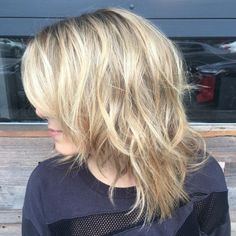 50 Gorgeous Medium-Length Shag Haircuts for All Hair Types Shoulder Length Layered Shag Hairstyles, Artsy Haircut, Layered Blonde, Blonde Hairstyle