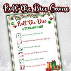 a roll the dice game for christmas