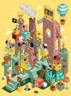 Diego Della Posta on Behance My Fantasy World, Interior Illustration, Mario Bros., Game Concept Art, Game Concept, Fantasy World, Digital Illustration, Concept Art, Kids Rugs