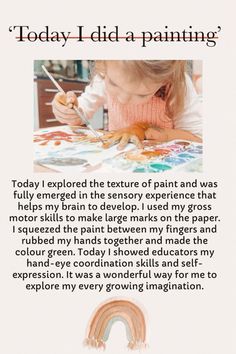 Painting benefits for children. Painting in ECE. Painting in early childhood education. Painting benefits. Process Vs Product Art Early Childhood, Education Painting, Learning Stories Examples, Educational Leader, Preschool Poems, Childhood Activities, Montessori Parenting, Early Childhood Activities