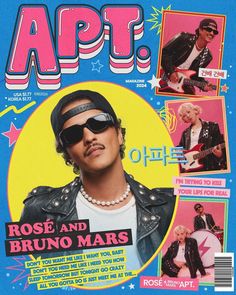 a magazine cover with an image of a man wearing sunglasses and a leather jacket on it