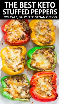 the best keto stuffed peppers are low carb, dairy free, vegan option