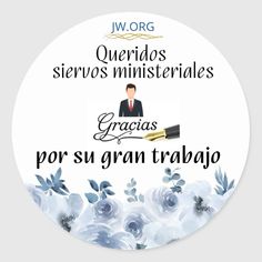 a round sticker with an image of a man and flowers