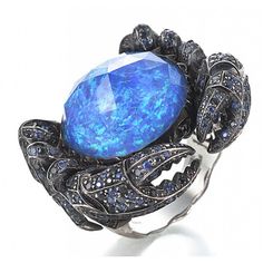 Out of the Deep Blue Sea: Colección "Joyas Verne" de Stephen Webster | Joyas du Jour Drusy Jewelry, Opal Band Ring, Blue Opal Jewelry, Opal Band, Druzy Jewelry, Jewels Rings, Band Jewelry