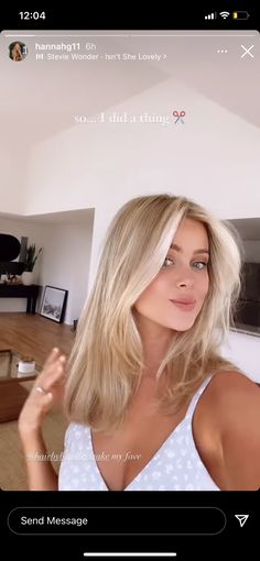 Blonde Haircut Ideas Straight, Hannah Godwin Haircut, Hannah Goodwin Hair, Cute Haircuts For Blondes, Short Butter Blonde Hair, Medium Long Haircut Blonde, Blond Haircut Ideas, Trendy Blonde Hair 2023, Cute Blonde Haircuts