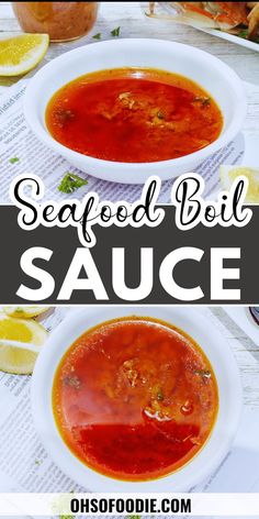 Text reads Seafood Boil Sauce Seafood Boil Dipping Sauce, Butter Sauce For Seafood Boil, Sauce For Seafood Boil, Seafood Butter Sauce Recipe, Seafood Boil Sauce Recipe, Boil Sauce Recipe, Seafood Butter