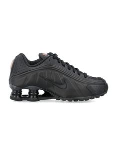 Find NIKE Shox R4 's on Editorialist. Shox R4 woman's sneakers.Featuring:Synthetic leather upperLace up fasteningLaser perforationsPadded collarNike Shox columns Embroidered SwooshModified, circular waffle outsole Mens Nike Shox Shoes, Shox Nike, Nike Shox R4 Preto, Nike Shox Turbo, Nike Shox R4, Nike Casual, Nike Shox, Casual Sneakers Women, Sportswear Women