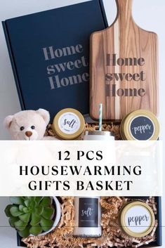 Delightful House Warming Gift Basket Ideas Apartment Gift, Homeowner Gift, Welcome Home Gifts, Wine Gift Baskets, Cold Brew Coffee Maker, First Home Gifts, New Homeowner Gift, Gift Basket Ideas