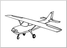 a small airplane flying in the sky coloring pages for kids, free to print and color