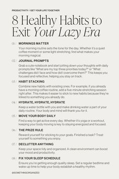 How To Live Life To The Fullest Tips, How To Start Your Life All Over Again, Self Improvement Template, Motivation Tips Self, How To Live A Healthy Life, How To Start Living Your Best Life, How To Live An Aesthetic Life, Living The Life Aesthetic, How To Improve Your Life