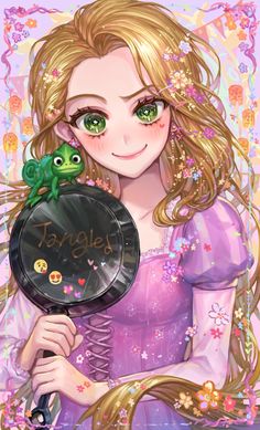 a girl with green eyes holding a frog on her shoulder and smiling at the camera