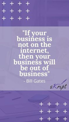 "If your business is not on the internet, then your business will be out of business" - Bill Gates About Web Design, Bill Gates, First Step, Internet Marketing, Click The Link, To Learn