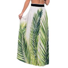 Green Leaf Print Tassel Split Beach Skirt Skirt Swimwear, Sundress Pattern, Floral Print Maxi Skirt, Long Floral Skirt, Sarong Wrap, Dress Swimsuit, Floral Skirts, Green Leaf Print, Holiday Wrap