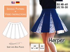 the sewing pattern for this skirt is easy to sew, and has an attached waistline