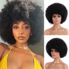 PRICES MAY VARY. Title: Afro Wigs for Black Women 70s, Afro Curly Wigs for Black Women Large Bouncy and Soft Natural Looking Full Wigs for Daily Party Cosplay Costume (Natural black). Product Type: Departments > Costumes & Accessories > Women > Wigs Black Women 70s, 70s Afro, Bouffant Wig, Afro Hair Wigs, Afro Wigs For Black Women, Women 70s, Curly Wigs For Black Women, Big Afro, Short Afro