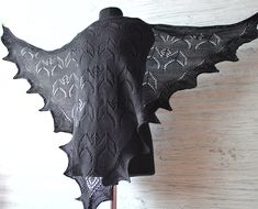 "Bat shawl perfectly complement your outfit in Gothic, dark Boho, Vampire,Witch aesthetic style unusual accessory for Halloween's costume *Vampire bat shawl available in black,white, red,grey and other custom colors *Bat wings shawl has length 29,5\"(75 cm) and width is about 57\"(145cm). If you need other shawl's sizes -let me know *Machine washable on delicate mode, can be ironed on mode \"wool\" , recovery shape, by lengthening the ends of the border You might also like this bats shawl : https://www.etsy.com/listing/1593428249 *Vampires bat shawl another design from organic cotton here: https://www.etsy.com/listing/734919904   *Please check other shawls wraps if you want add a little bit of edge to your everyday look: https://www.etsy.com/shop/LacyStories?ref=seller-platform-mcnav&secti Bat Costume Aesthetic, Bat Wing Shawl, Boho Vampire, Boho Witch Outfits, Bat Shawl, Black Witch Aesthetic, Vampire Bat Costume, Gothic Shawl, Wing Scarf