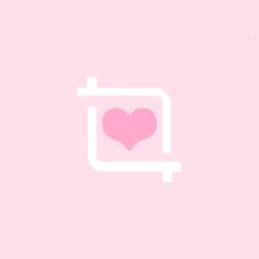 a pink background with a heart in the middle and a white frame on the bottom