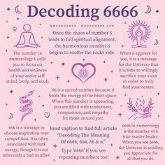 Moon Omens on Instagram: “Read article in @moonomens bio 🔮✨🍃 “Decoding The Spiritual Meaning Of 6666, 666, 66 & 6” to learn everything about the energy number 6…” 6666 Angel Number, Number Synchronicity, 666 Meaning, Angel Number 666, Affirmations For Kids, Spiritual Symbols