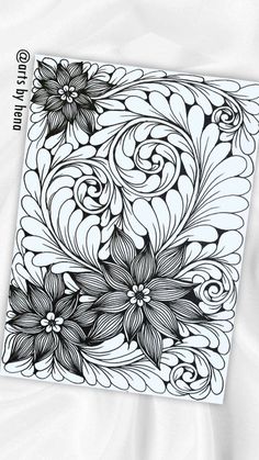 Arts by Hena | 🌿🌿🌿Doodle Art🌿🌿🌿 #doodlelove #doodling #doodleartforbeginners #doodlearteasy #drawing #doodleflowers💕💕💕 #doodlepattern #doodleart #doodle... | Instagram Doodle Art For Beginners, Flower Pattern Drawing, Eyeball Art, Ink Doodles, Doodle Art Flowers