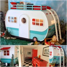 this is an image of a toy camper