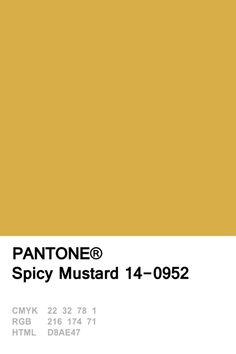 pantone's spicy mustard color swat list