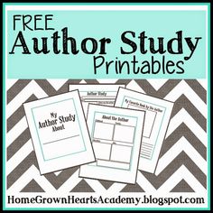 the free author study printables