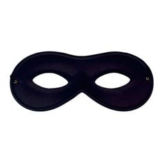 a black mask on a white background