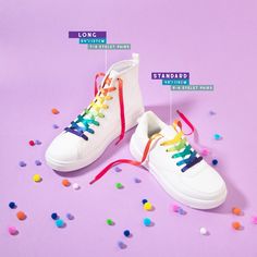 "[10% OFF COUPON CODE] Visit and follow @pinprick.shop on Instagram for a coupon code in the bio! https://instagram.com/pinprick.shop/ -- I didn't like the fussy designs of many pride shoelaces out there, and deeply wanted to create something with a much more streamlined look. I ran with this idea, and designed these shoelaces that feature a seamless gradient of colour down its entire length. Now you can turn any boring pair of shoes into a colourful fashion statement! The abstract nature of the Queer Gifts, Genderfluid Pride, Rainbow Laces, Asexual Pride, Pride Colors, Pansexual Pride, Pretty Clothes, Pride Flag, Lgbt Pride