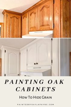 painting oak cabinets how to hide grain